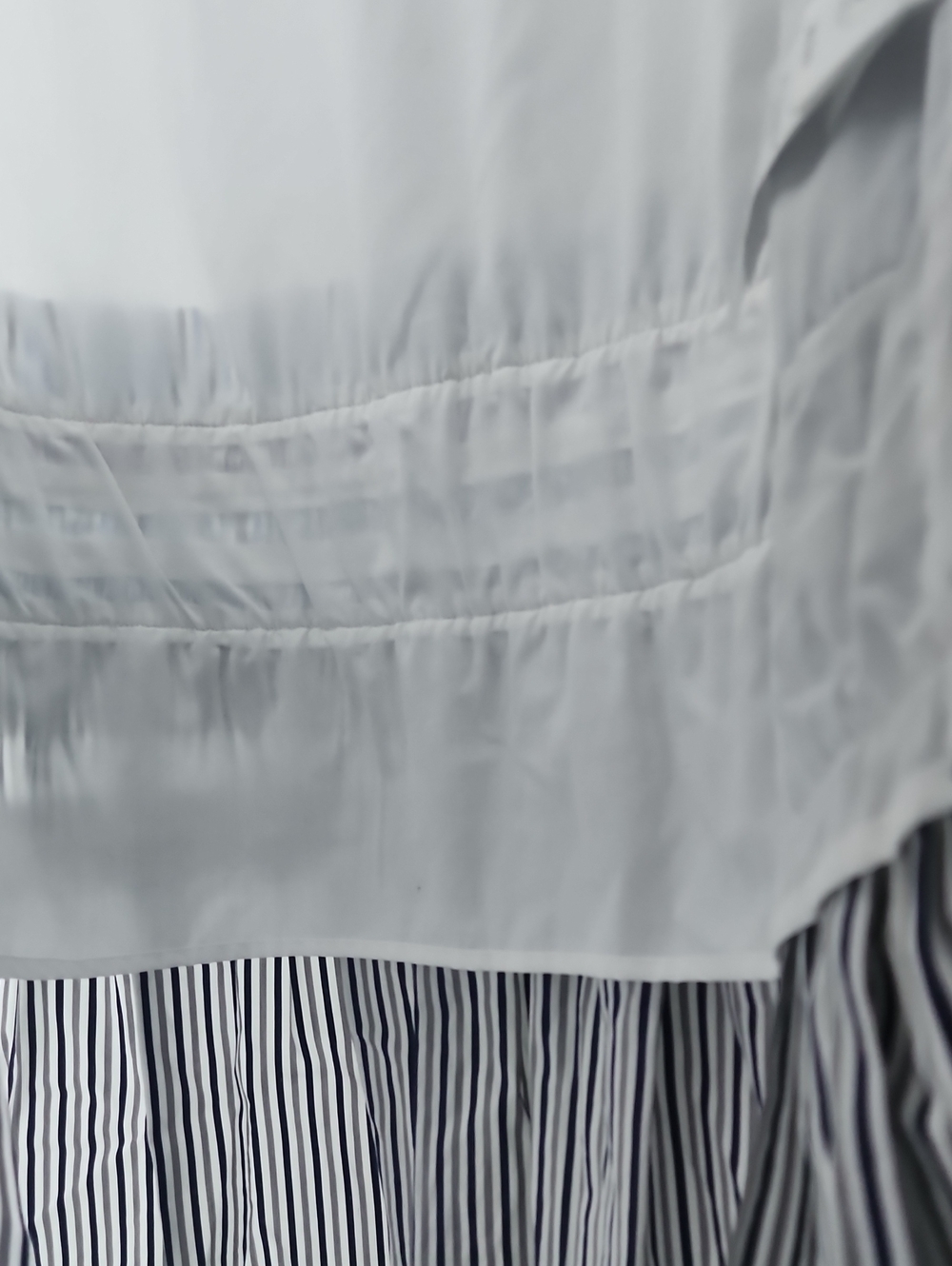 minki Smocked Pleated Uneven Hem Shirt Dress - Picture 8 of 11
